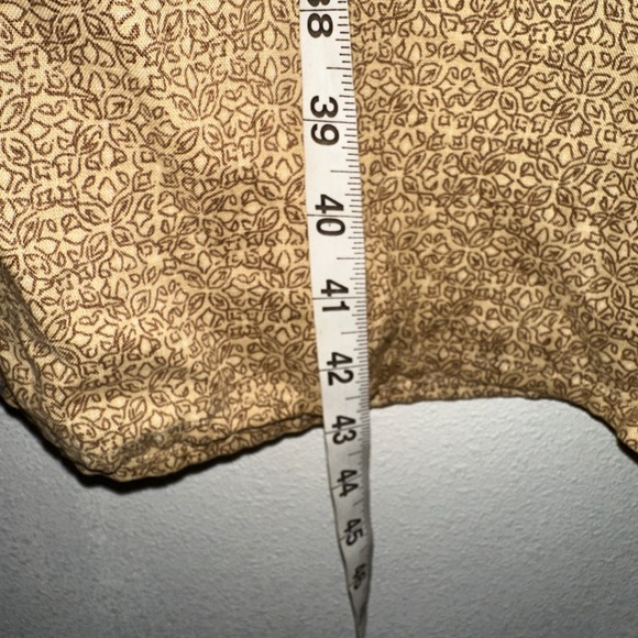 Eddie Bauer Maxi Dress Button Up Size 14 Linen Short Sleeve Brown - Picture 8 of 8